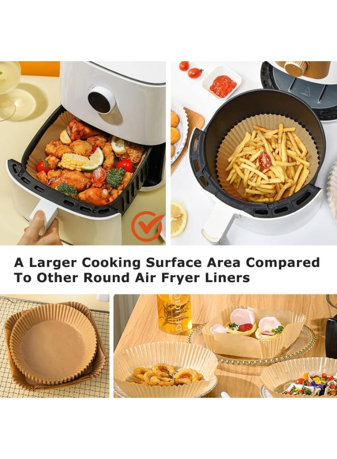 أو 9_أو_ناين بطانات مقلاة هوائية O9 O-Nine , 100 قطعة من ورق البارشمان غير اللاصق مقاوم للماء، آمن للفرن والمايكروويف لتنظيف سهل في الخبز، القلي والتحميص - Image 1